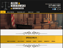 Tablet Screenshot of allenandkorkowski.com